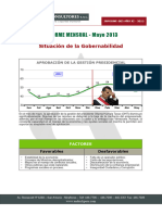 Informe Mensual Del Gobierno Mayo 2013