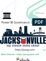 SQL Saturday 820 - Power - BI - Governance - 101