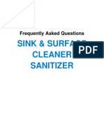 Sink Surface Cleaner Sanitizer FAQ
