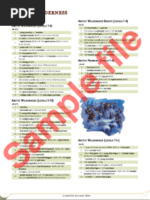 Icewind Dale Encounter Tables - Random Encounters