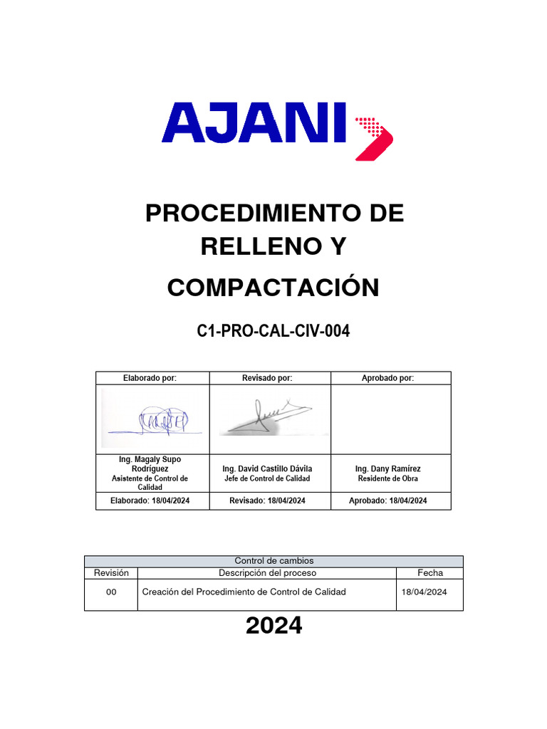 C1 pro cal civ 004 procedimiento de relleno y compactaci n rev 00 pdf