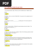 CBRC Let Gen Ed Prediction Exam 2020