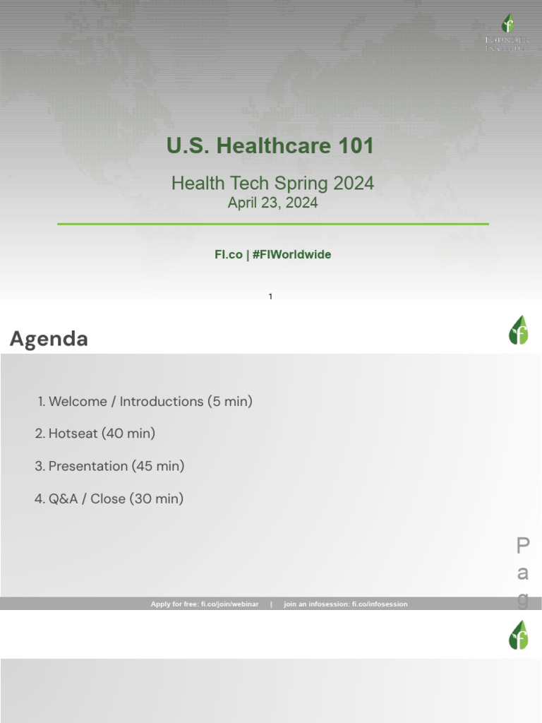 U.S. Healthcare Trends and Innovations 2024 | PDF | Health Care ...