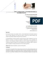 Las Relaciones Entre La Producción Y La Distribución Desde La Economía Política