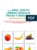 Producto 27 Láminas Lenguaje Frutas y Verduras