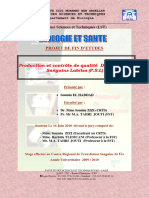 Production Et Contrôle de Qualité Des Produits Sanguins Labiles ( (P.S.L) ) - EL HADDAD Soumia
