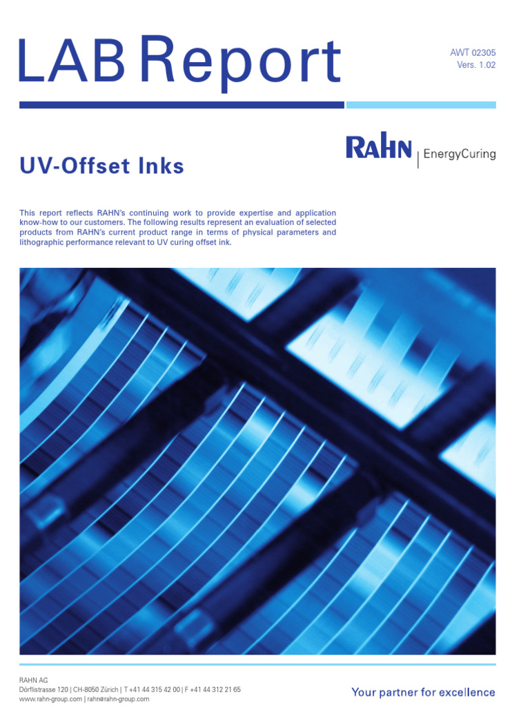 Evaluation of UV-Offset Inks Performance | PDF | Rheology | Viscosity