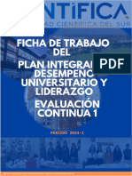 Ficha de Trabajo Del Plan Integral de Desempeño Universitario y Liderazgo - EC1-2024-1