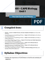 CAPE Biology Unit 1 - 13-Cell Cycle and Mitosis - 2024-Final