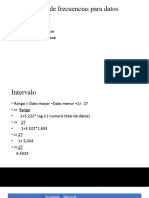 Construcción de Frecuencias para Datos Agrupados