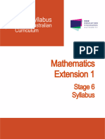 Mathematics Extension 1 Stage 6 Syllabus 2017