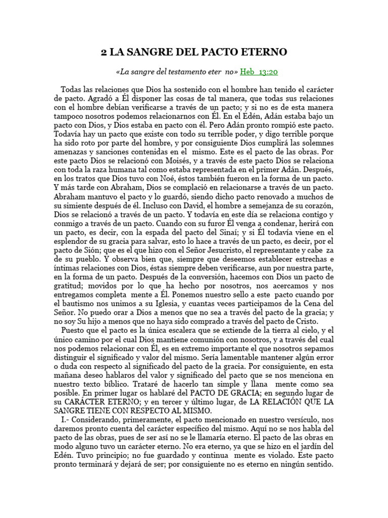 El Pacto Eterno de Gracia | PDF | Cristo (título) | Gracia divina