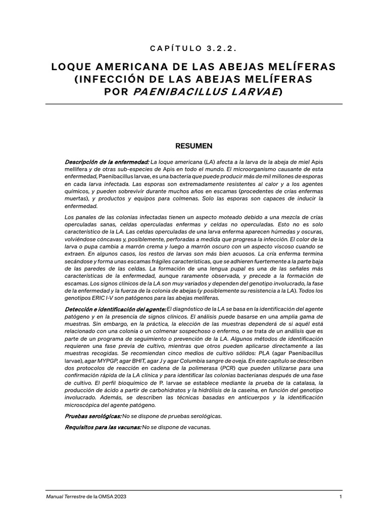 3.02.02 Loque Americana | PDF