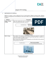 Methods and Techniques of Costing