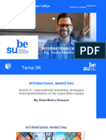 IM Session 6 International Marketing Strategies. Internationalization of The Exportable Supply