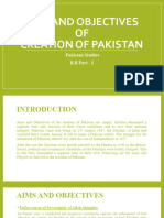 Aims and Objectives of Cration of Pakistan