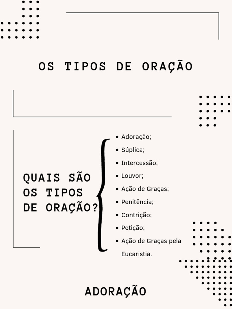 Tipos de Oração - Crisma - 20240403 - 192352 - 0000 | PDF | Oração ...