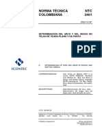 NTC3401 Determinación Del Arco y Del Sesgo en Telas de Tejido Plano y de Punto