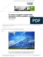 Un Sistema Energético Mundial 100% Renovable en 2050 Es Posible Y, Encima, Más Barato - El Periódico de La Energía