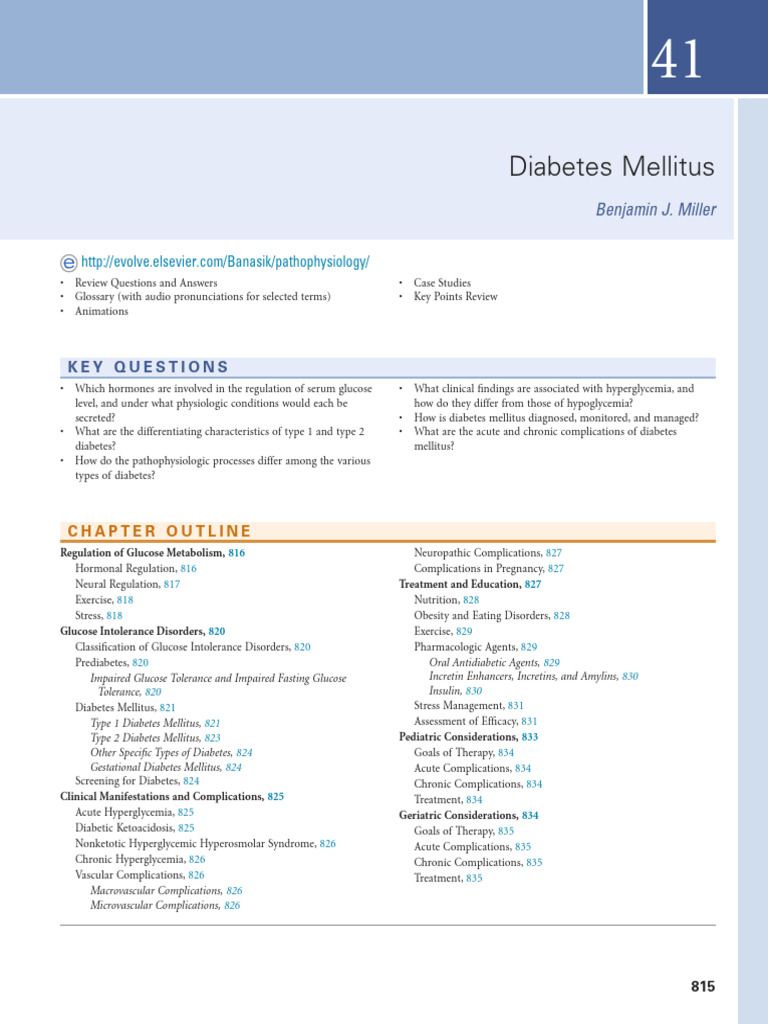 Diabetes Mellitus: Key Questions | PDF | Prediabetes | Insulin