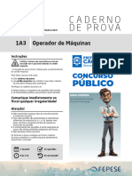 Caderno de Prova: 1A3 Operador de Máquinas