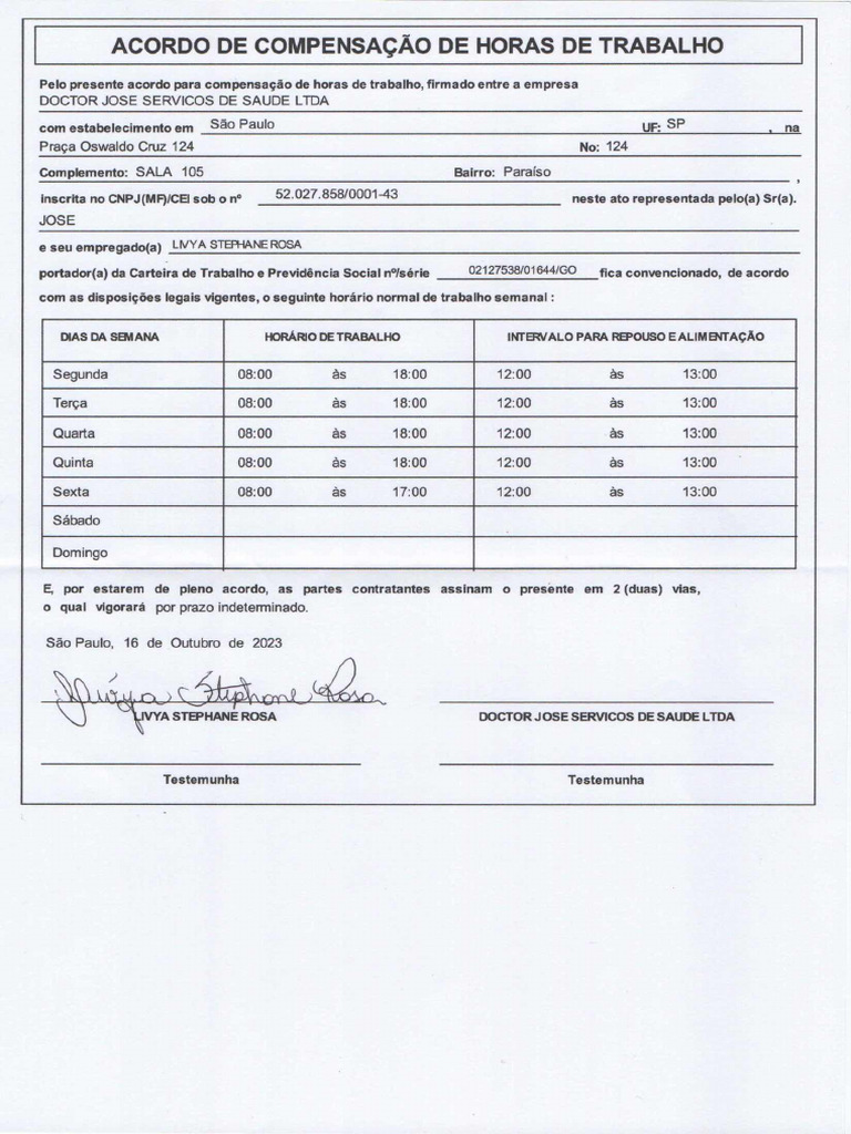 Acordo de Compensação | PDF