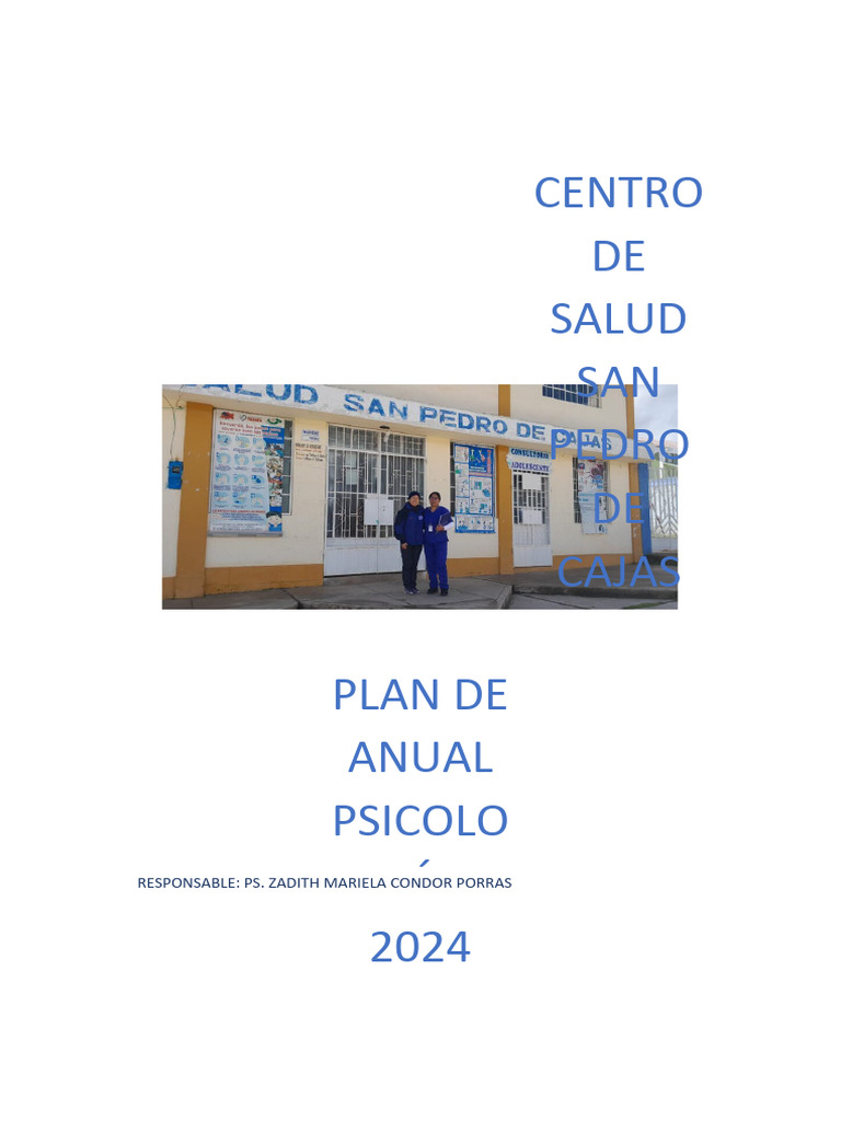 Plan Anual de Salud Mental 2024 | PDF | Depresión (estado de ánimo ...