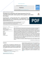 Dysphagia Risk Evaluated by The Eating Assessment Tool-10