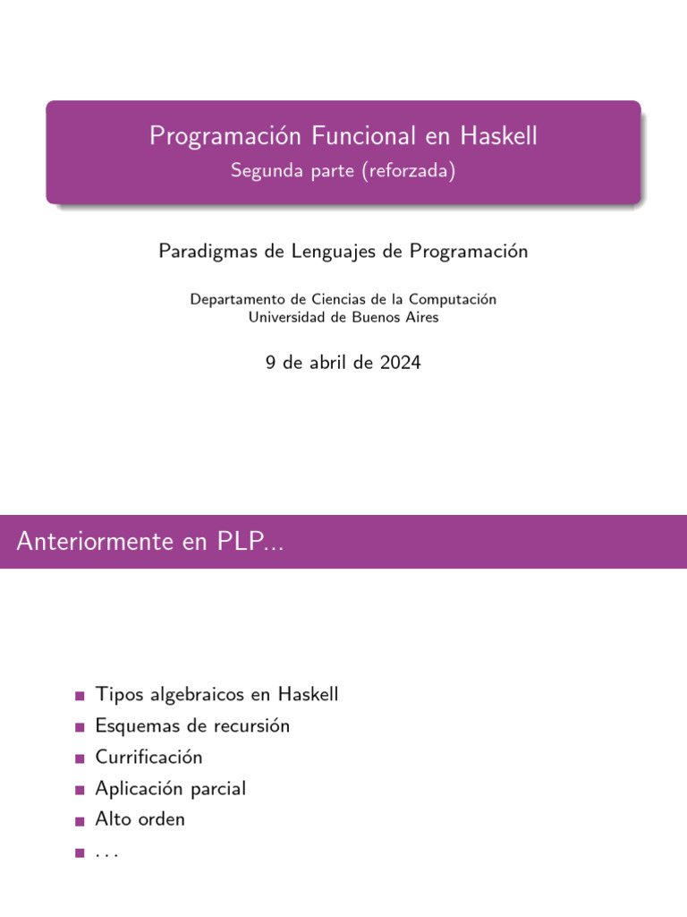 Razonamiento Funcional en Haskell | PDF | Programación de computadoras ...