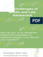 Challenges of Middle and Late Adolescence 234