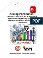 AP9 Mod21 Wk4 Mga Dahilan at Epekto NG Suliranin NG Sektor NG Agrikulturapangingisda at Paggugubat v3