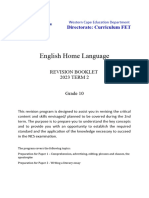 REVISION  MATERIAL - TERM 2 2023 - GRADE 10 ENGLISH HL