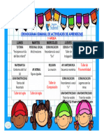 CRONOGRAMA SEMANAL DE ACTIVIDADES DE APRENDIZAJE 04 Al 08 ABRIL