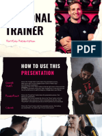 Cópia de Personal Trainer Portfolio Black and Beige Modern Minimal Presentation