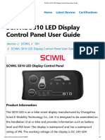 SCIWIL S810 LED Display Control Panel User Guide