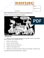 Avaliação Senac Prova Gizela