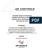 Informe Tecnico Montaje y Pruebas de 01 TRF. Tipo Seco de 2 MVA