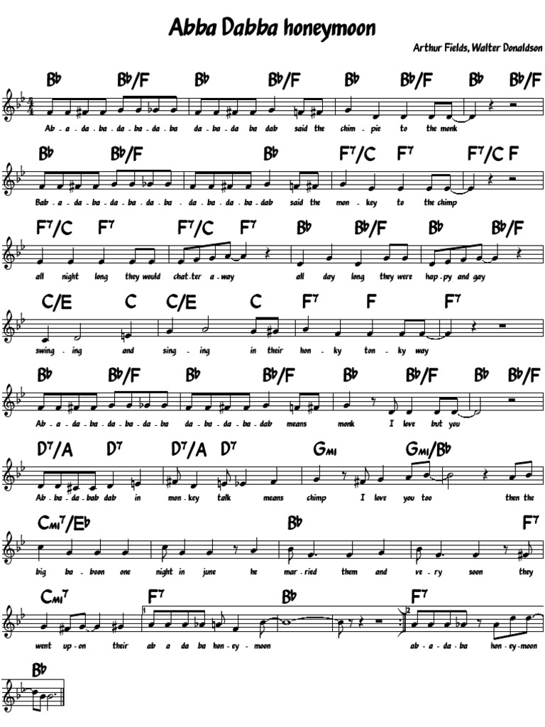 Aba Daba Honeymoon PDF
