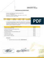 Certificado de Operatividad SDM