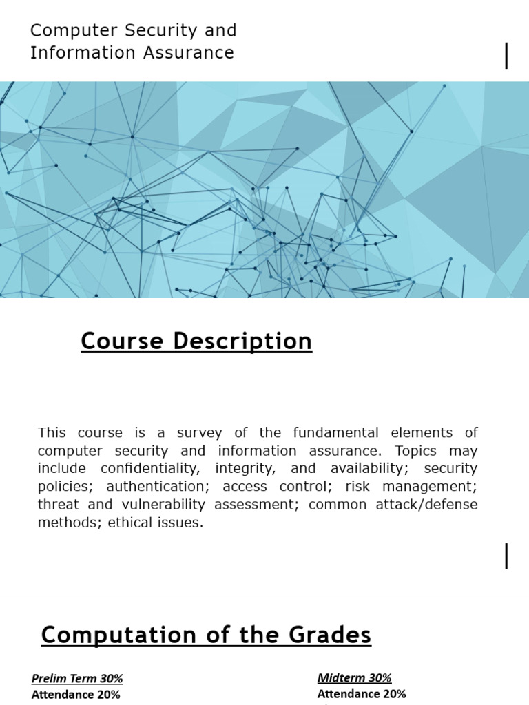 Cybersecurity Fundamentals Course Overview | PDF | Security Hacker ...