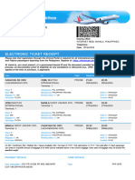 Electronic Ticket Receipt 26FEB For SIDRICK REY CANETE