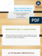 Diapositivas TEORIA Y TECNICA DE LA DINAMICA DE GRUPOS