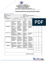 Diy Work Immersion Portfolio Evaluation Form by Sir Phax Only