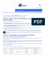 Choisir Son Groupe Électrogène - Puissance & Gammes Groupe Éléctrogène SDMO - Promeca Distribution