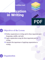 Organization in Writing Study Notes 1