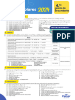 Lista de Útiles Presencial - 2024 - 4to Grado de Secundaria