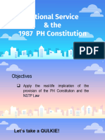 The 1987 Constitution and National Service