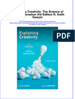 Explaining Creativity The Science Of Human Innovation 3Rd Edition R Keith Sawyer full chapter
