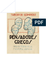 Gomperz, Theodor - Pens Adores Griegos - Libro 1