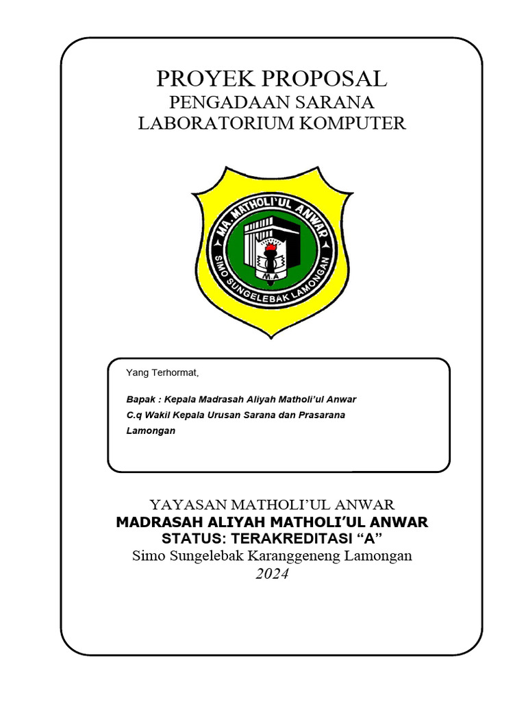 Pengadaan Laboratorium Komputer MA | PDF